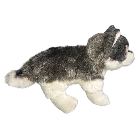 DEMDACO NAT & JULES TIMBER WOLF PLUSH REALISTIC STUFFED ANIMAL GRAY CREAM WHITE - Picture 4 of 8